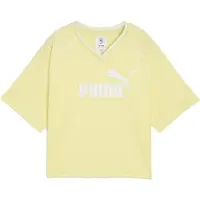 Puma Ess Relaxed Cropped Short Sleeve T-shirt Geel L Vrouw