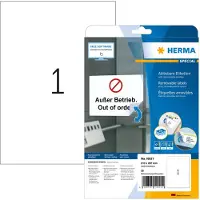 Herma Etiket 10021 210x297mm A4 verwijderbaar wit 25 stuks