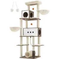 Feandrea kraboom, groot, 192 cm, kattenhuis met 5 krabpalen, kattenhol
