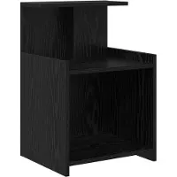 vidaXL Nachtkastje Zwart Eiken 40 x 35 x 60 cm Bewerkt hout