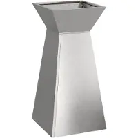 vidaXL Pilarenbak zilver 35 x 35 x 73 cm Roestvrij staal