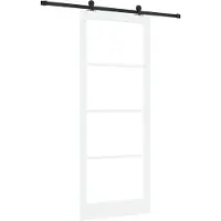 vidaXL Schuifdeur ORKDAL 93 x 232 cm Massief grenenhout en glas