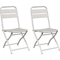 vidaXL Tuinstoel Die Opgevouwen Kan Worden 2 st Beige