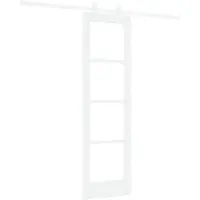 vidaXL Schuifdeur ORKDAL 61 x 198,5 cm Massief grenenhout en glas Wit