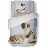 Eleganzzz Kinder Dekbedovertrek Micropercal Purrfect Dreams - multi 140x200/220cm