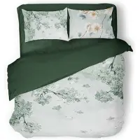 Eleganzzz Dekbedovertrek Micropercal Floral Whispers - green 240x200/220cm