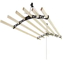 Monster Droogrek Ophangbaar - Zwart - 1.4 meter - plafond wasrek