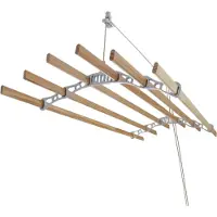 Monster Droogrek Ophangbaar - Plafond Wasrek - Wit - 1.2m