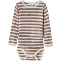 Name It Mini Rompertje/body 'NMFWang' bruin / oudroze / wit