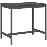 vidaXL Tuintafel 121x82,5x110 cm massief grenenhout grijs