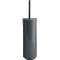 Spirella MSV Porto Toilet/wc-borstel in houder - kunststof - donkergrijs - 38 cm - Toiletborstels