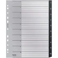 Leitz - Tabblad Recycle A4 11-gaats 1-10 extra breed PP | 1 set | 10 stuks