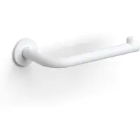 Clou Kaldur toiletrolhouder, L-vorm, zonder klep, mat wit