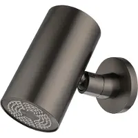 Wiesbaden Hoofddouche unimatch beam rond 1 stand met muurbevestiging gunmetal pvd