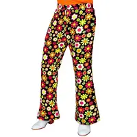 Finidi Jaren 70 broek flowers heren