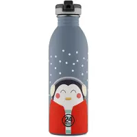 24Bottles Drinkfles grijs / rood / wit