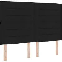 vidaXL Boxspring bed met matras met LED Zwart 140 x 200 cm Stof