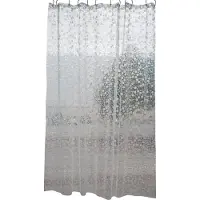 MSV Douchegordijn - Transparant - Pvc - 180 X 200 Cm