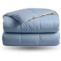 Zelesta Deluxe Duo Dream Blue & Cream 200x200 - Dekbed zonder overtrek - Eco Cloud vulling - Wasbaar hoesloos dekbed - Vaste overtrek - Percal katoen dekbed - All Year Winterdekbed & Zomerdekbed