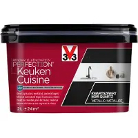 3v3 V33 Perfection Keuken Quartzzwart Metallic verf 2L
