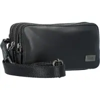 Bric's Leren Schoudertas Utensil zak Torino Pouch Black Zwart