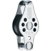 Harken Single Micro Pulley With Support Zilver