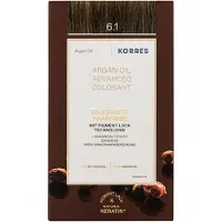 Korres Arganolie Geavanceerde Haarkleuring Ash Dark Blonde / donkerblond Ash 6.1 Haarkleur 1 st