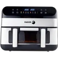 Fagor Oil-free Fryer - Airfryer FGF10 - 10L Capacity - 4.5L Double Tanks - Removable Divider - 2400W