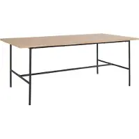 Notio Living Acer|Eettafel 200 cm 8 plaatsen in Zwart Eiken