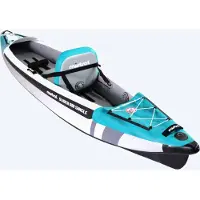 Mistral Slider Kayak Air Single | Opblaasbare Kajak | 1-Persoons Kajak | 376 x 91 cm | Max. 136 kg | Drop-Stitch | Stabiel en Snel | Incl. Peddel, Stoel, Pomp, Vin en Tas | Voor Touring en Recreatie