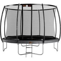 Avyna Trampoline Pro-Line 12 + Royal Class Veiligheidsnet + Ladder Grijs