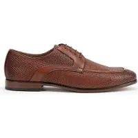 WITTCHEN Heren Derby schoenen van echt leer met vlechtwerk, lichtbruin