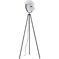 LUCANDE Vloerlampe , Helva, dimbare, Zwart, Woonkamer, Kunststof, Scandinavisch