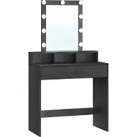 Vasagle Kaptafel met LED-verlichting, Zwart