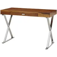 Wohnling Bureau sheeshamhout 120 cm breed