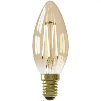 Calex 6x LED lamp E14 | Kaars B35 | Filament | Goud | 2100K | Dimbaar | 3.5W (25W)