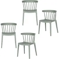 Woood Bliss Tuinstoelen - Kunststof - Jadegroen - Set van 4
