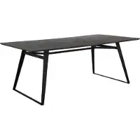 DOMUS Fuji-Eettafel - Bruingrijs/Zwart