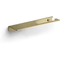 Clou Fold toiletrolhouder met planchet goud geborsteld PVD