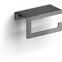 Clou Fold toiletrolhouder met cover, gunmetal geb. PVD