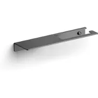 Clou Fold toiletrolhouder met planchet, gunmetal geborsteld PVD