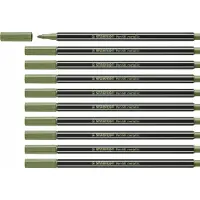 Stabilo Viltstift stabilo 68/843 metallic lichtgroen | 10 stuks