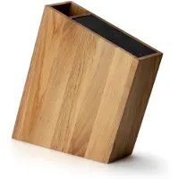 Continenta Messenblok in Hout - Lichteiken - H31x24.5x8cm - Messen niet Inbegrepen