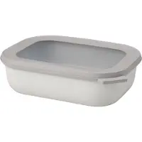 Mepal Meal prep bakje - Magnetronschaal - Cirqula rechthoekig 1000 ml - Nordic white