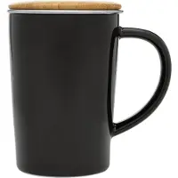 Bredemeijer 400ml Black+filter+bamboo Lid Mok