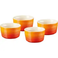 Le Creuset - Set van 4 Mini-Ramekins Oranjerood 7,8cm 0,1l