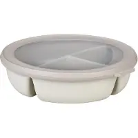 Mepal - Multikom Cirqula vershouddoos - 3-vaks bento bowl - 250 ml. 250 ml & 500 ml - Rond - Nordic white