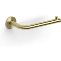Clou Kaldur toiletrolhouder, L-vorm, zonder klep, goud geb. PVD