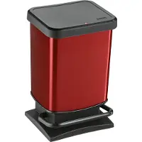 Rotho Paso, 20 liter, rechthoekig, metaal, kunststof, rood, kunststof, geschikt voor terras