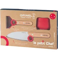 Opinel 'Le petit chef' keukenmessenset, rood